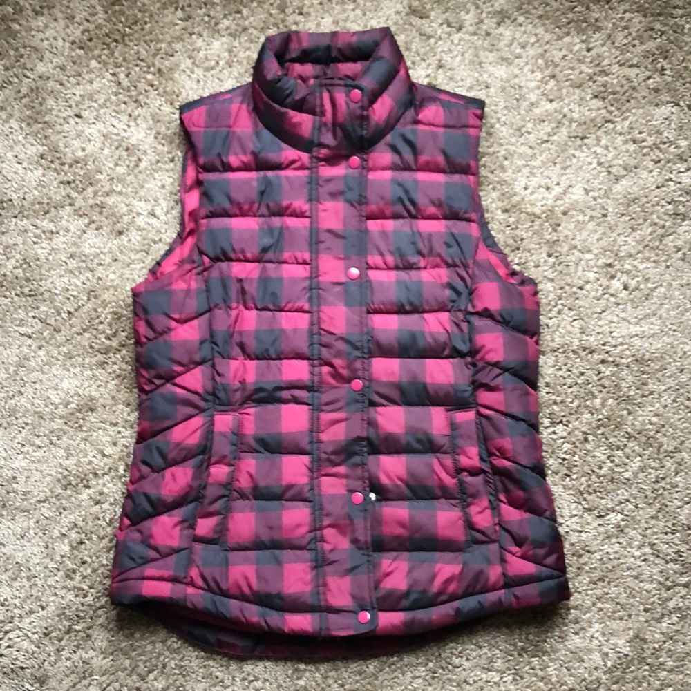 (Gap) plaid puffer vest